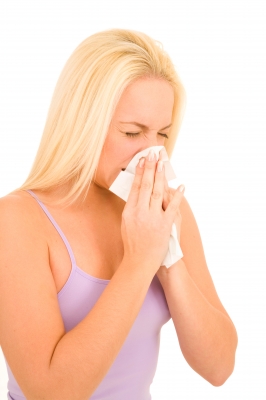 Girl Sneezing Allergy Season