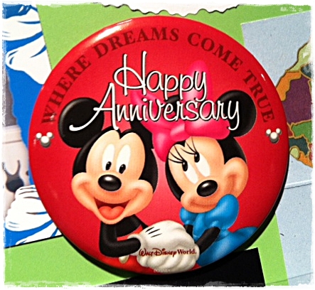 Disney Happy Anniversary Button