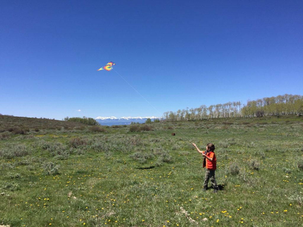 summer outdoor activities for kids flying a kite