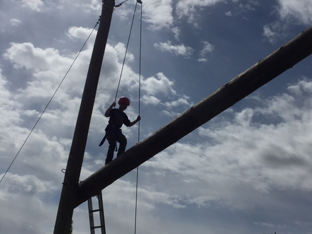 Colorado High Ropes course navigated by a 5th grader