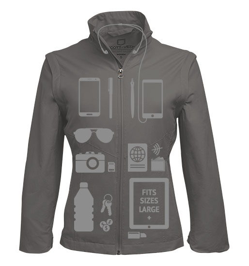SCOTTeVEST Sterling Jacket x-ray view of pockets