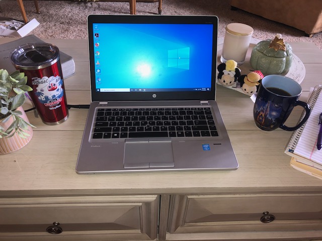 working from home laptop